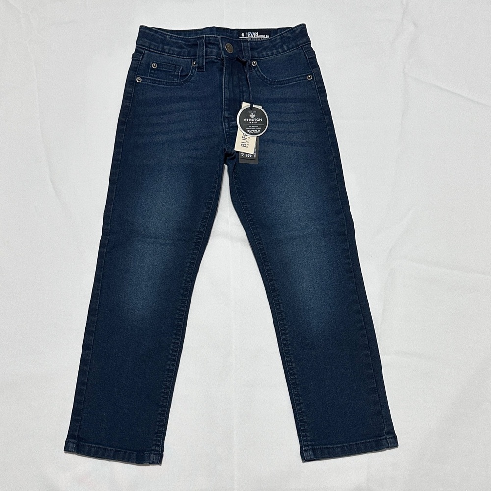 Buffalo David Bitton Kids Boy Dark Blue Straight Jeans Size 6